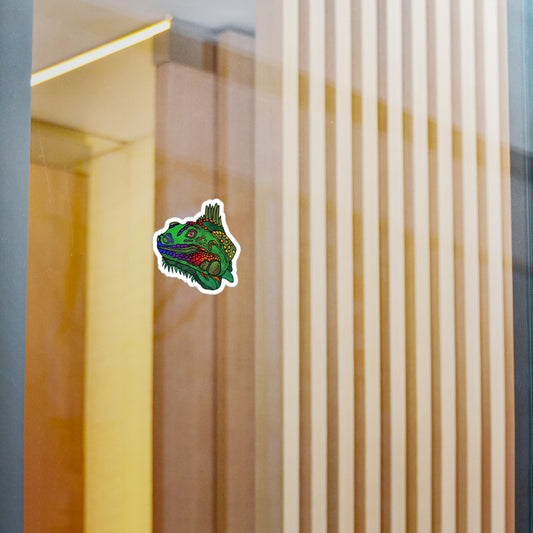 Rainbow Iguana Kiss-Cut Vinyl Decals