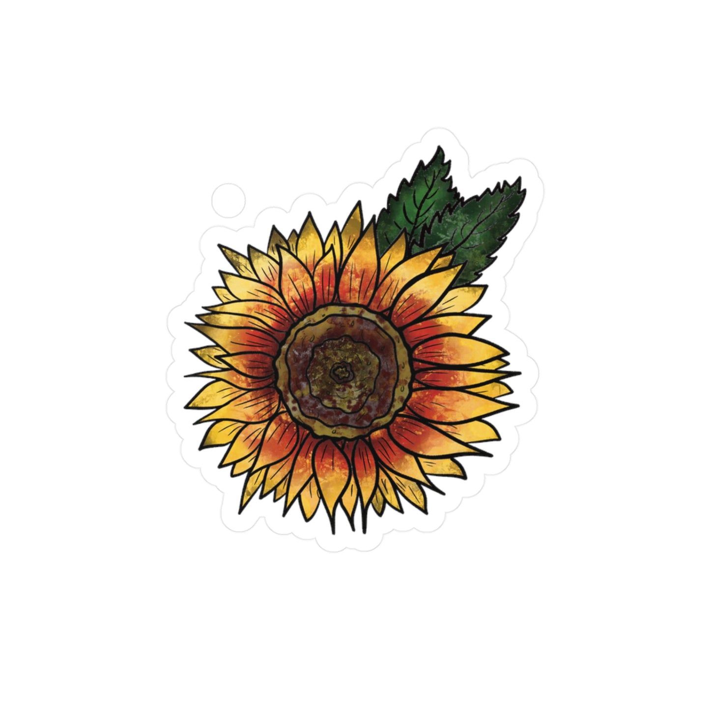 Sunflower Ring of Fire Kiss-Cut Vinyl Decals, Nature-Inspired Stickers for Home Decor, Laptop, Water Bottle, Perfect for Gifts, Gardening Enthusiast