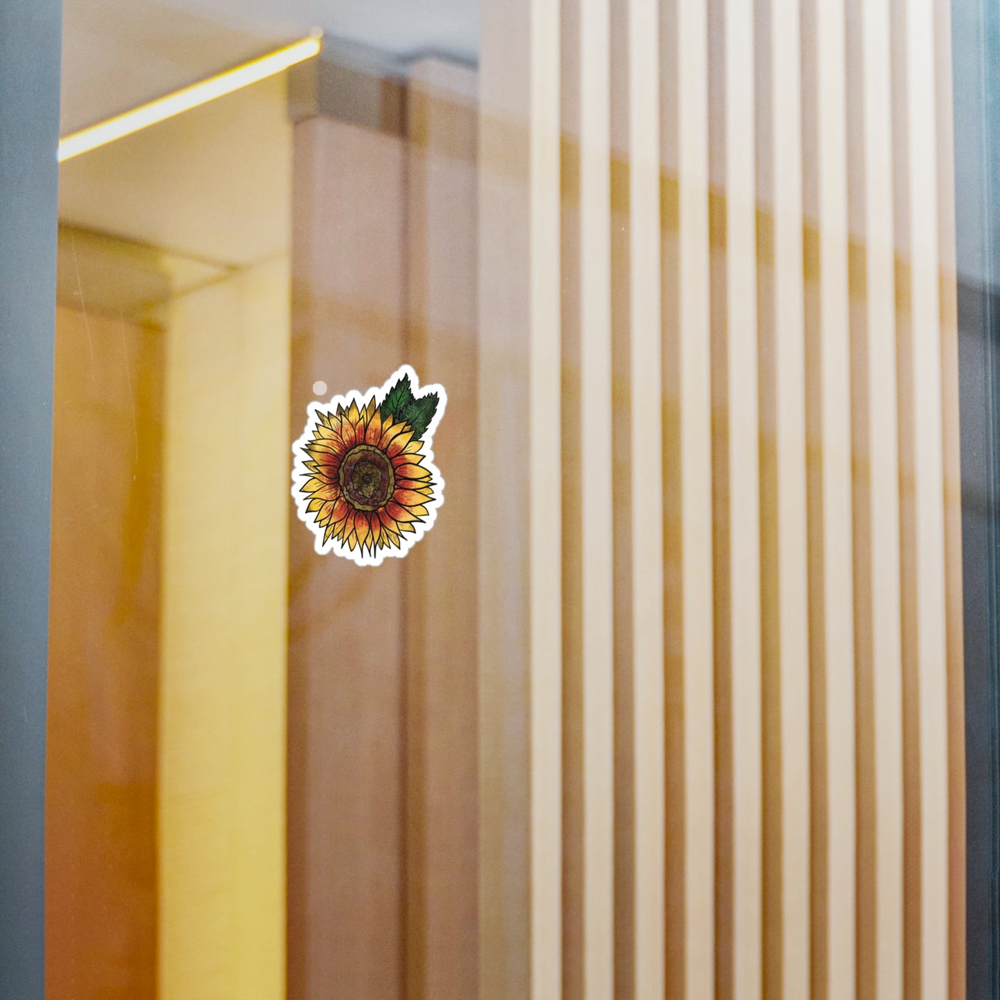 Sunflower Ring of Fire Kiss-Cut Vinyl Decals, Nature-Inspired Stickers for Home Decor, Laptop, Water Bottle, Perfect for Gifts, Gardening Enthusiast