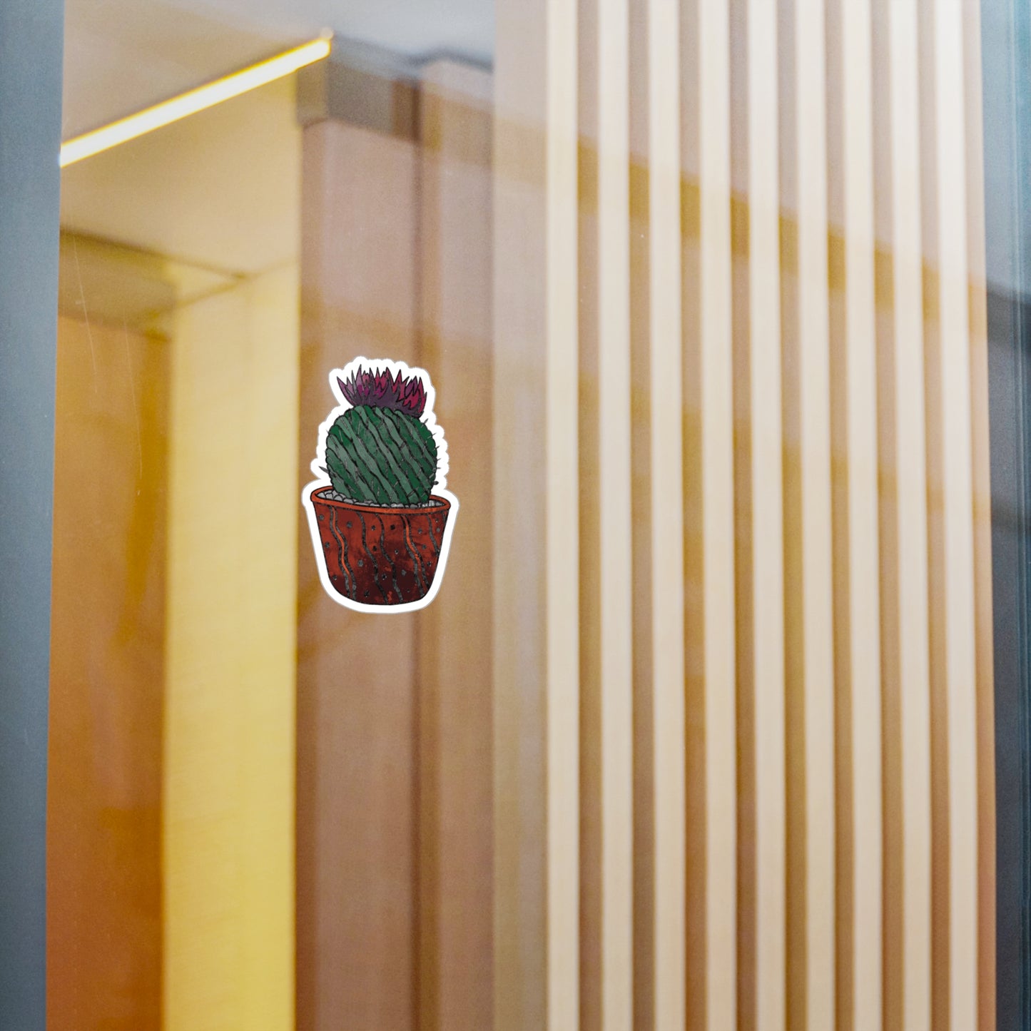 Cactus Vinyl Decal Stickers, Plant Lover Decor, Aesthetic Home & Office, Fun Gifts for Gardeners, Greenery Wall Art