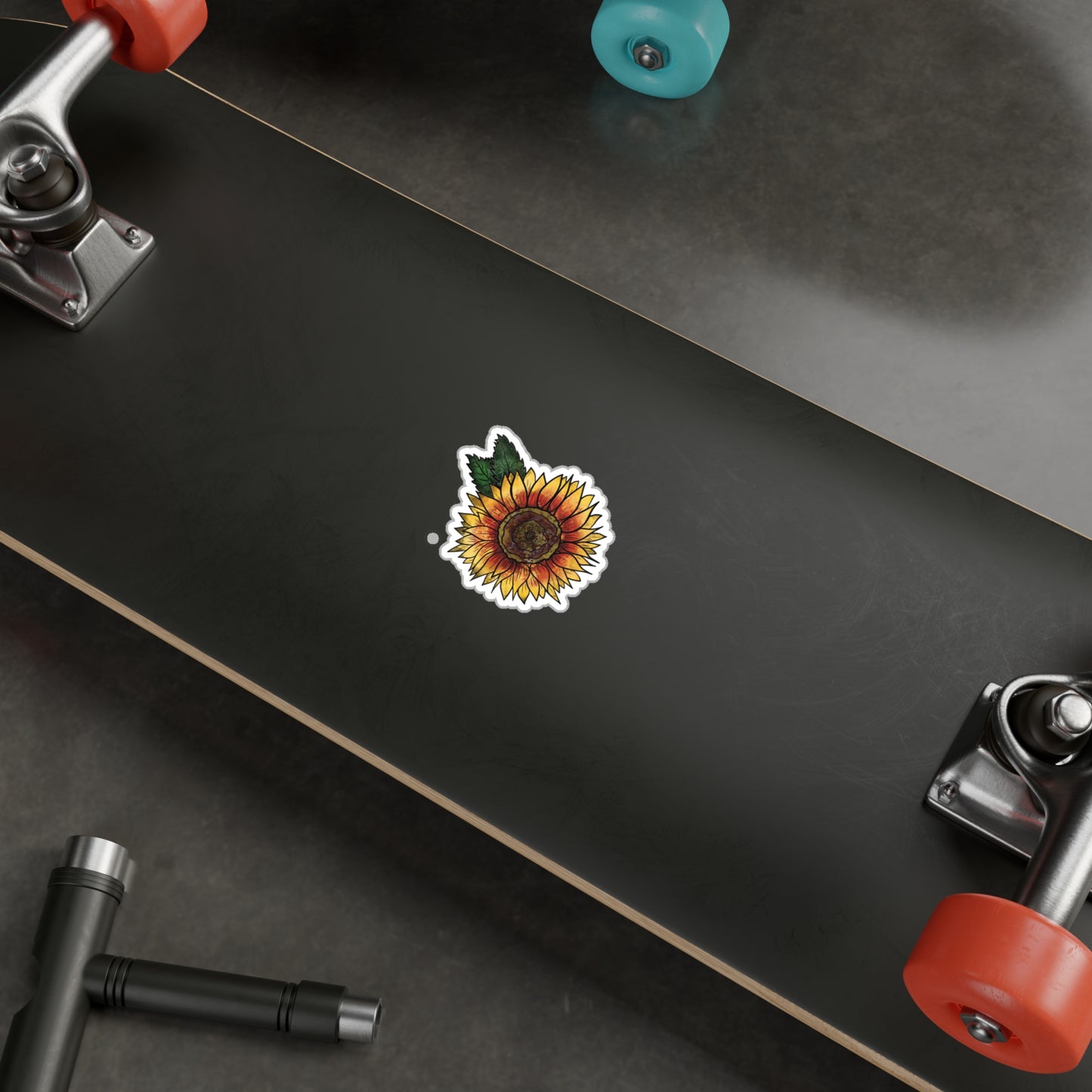 Sunflower Ring of Fire Kiss-Cut Vinyl Decals, Nature-Inspired Stickers for Home Decor, Laptop, Water Bottle, Perfect for Gifts, Gardening Enthusiast