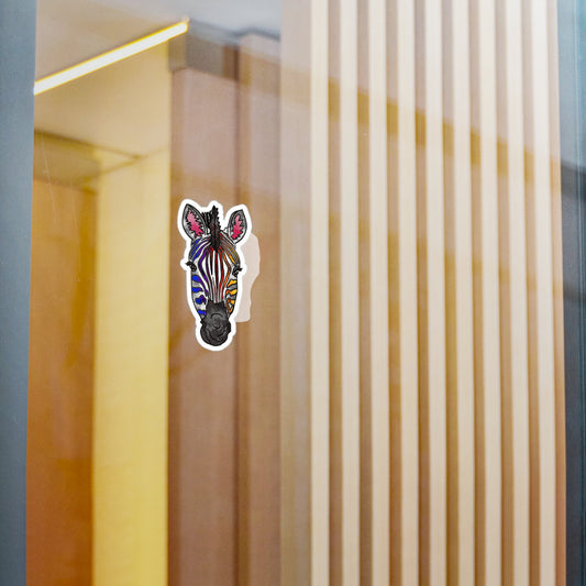 Rainbow Zebra Kiss-Cut Vinyl Sticker Decal