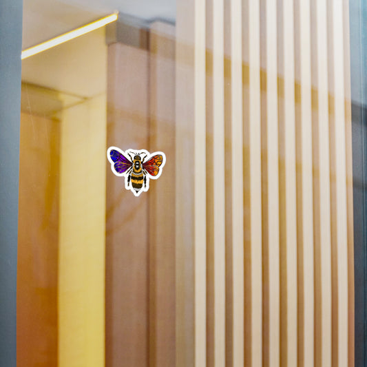 Rainbow Bee Vinyl Decal Sticker