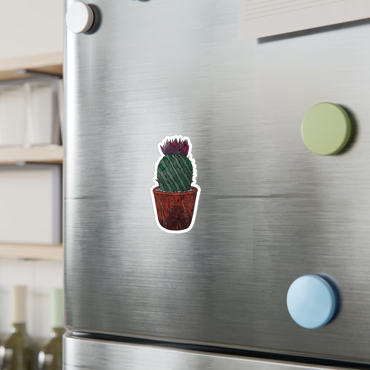 Cactus Vinyl Decal Stickers, Plant Lover Decor, Aesthetic Home & Office, Fun Gifts for Gardeners, Greenery Wall Art