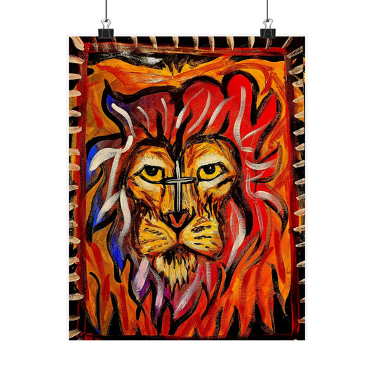 Lion Cross Poster