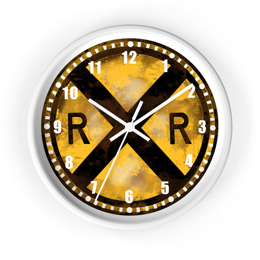 Vintage Railroad Wall Clock - Home Decor, Train Lover Gift, Retro Style, Office Wall Clock, Unique Wall Art