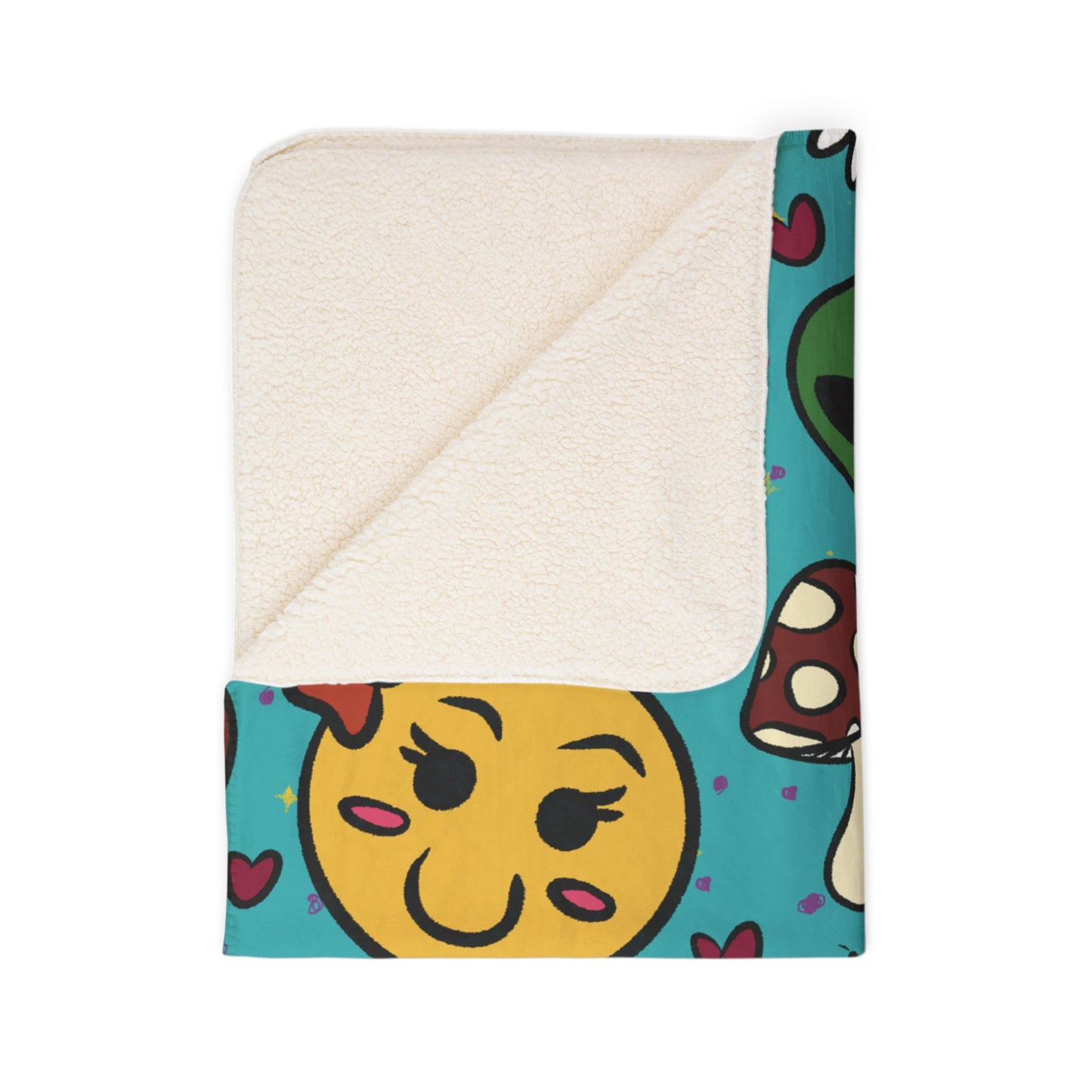 Hippie Style Fleece Sherpa Blanket