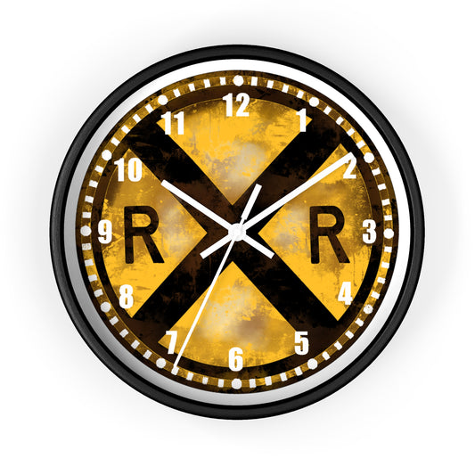 Vintage Railroad Wall Clock - Home Decor, Train Lover Gift, Retro Style, Office Wall Clock, Unique Wall Art