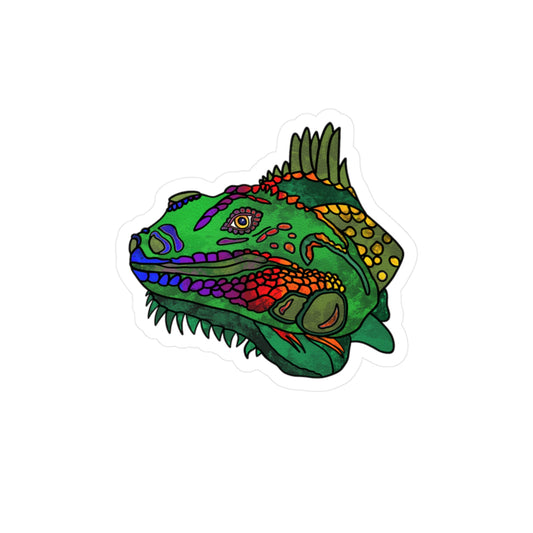 Rainbow Iguana Kiss-Cut Vinyl Decals
