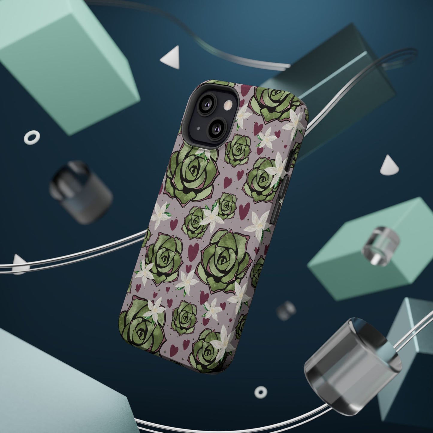 Floral Succulent Magnetic Phone Case
