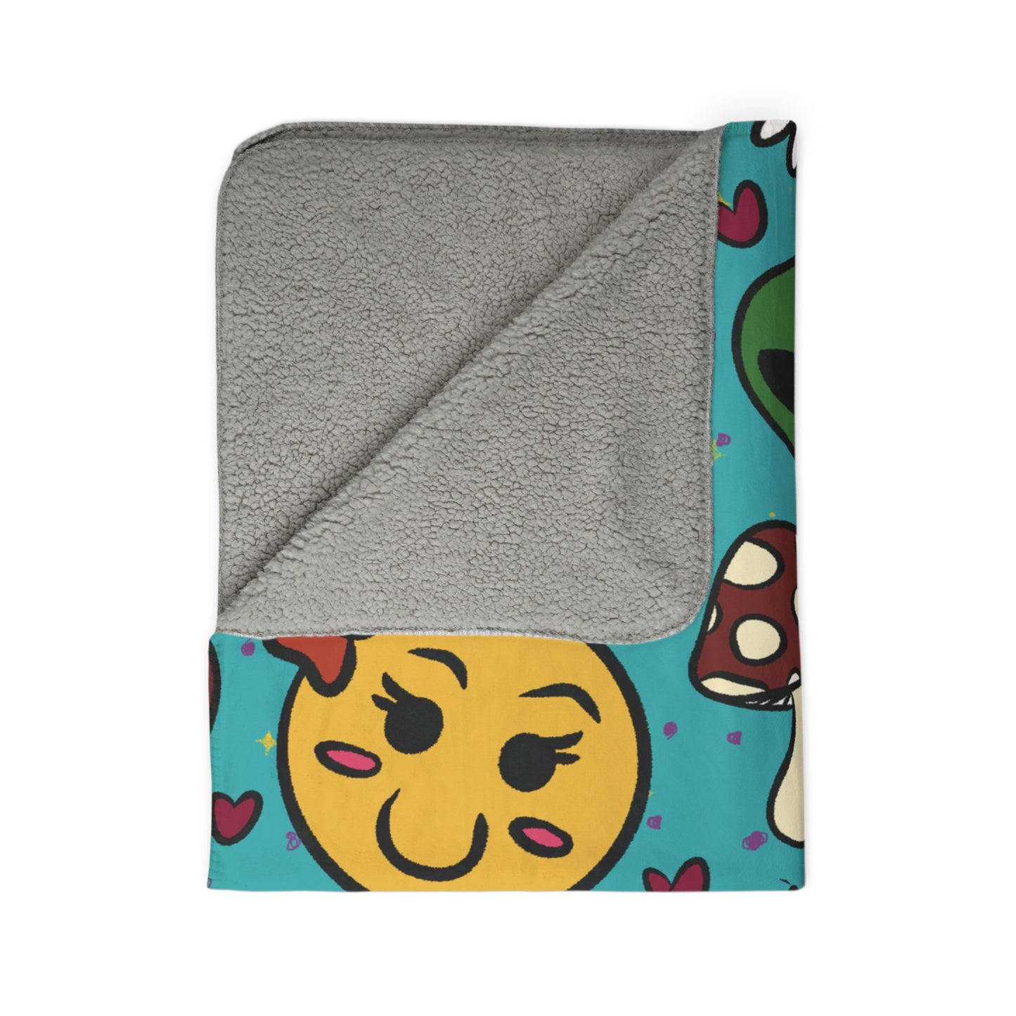 Hippie Style Fleece Sherpa Blanket