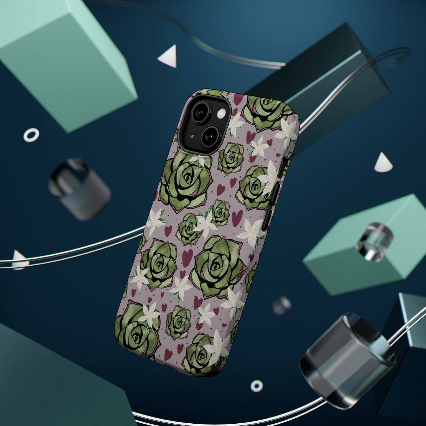 Floral Succulent Magnetic Phone Case