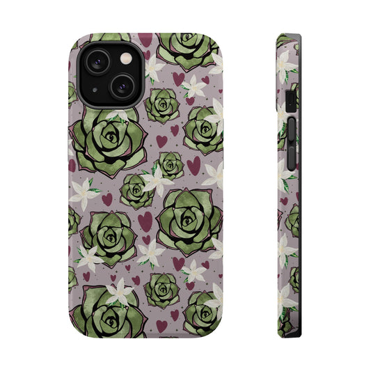 Floral Succulent Magnetic Phone Case