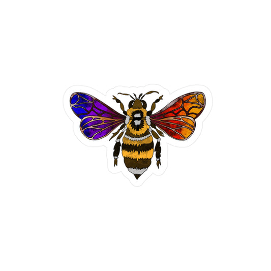 Rainbow Bee Vinyl Decal Sticker