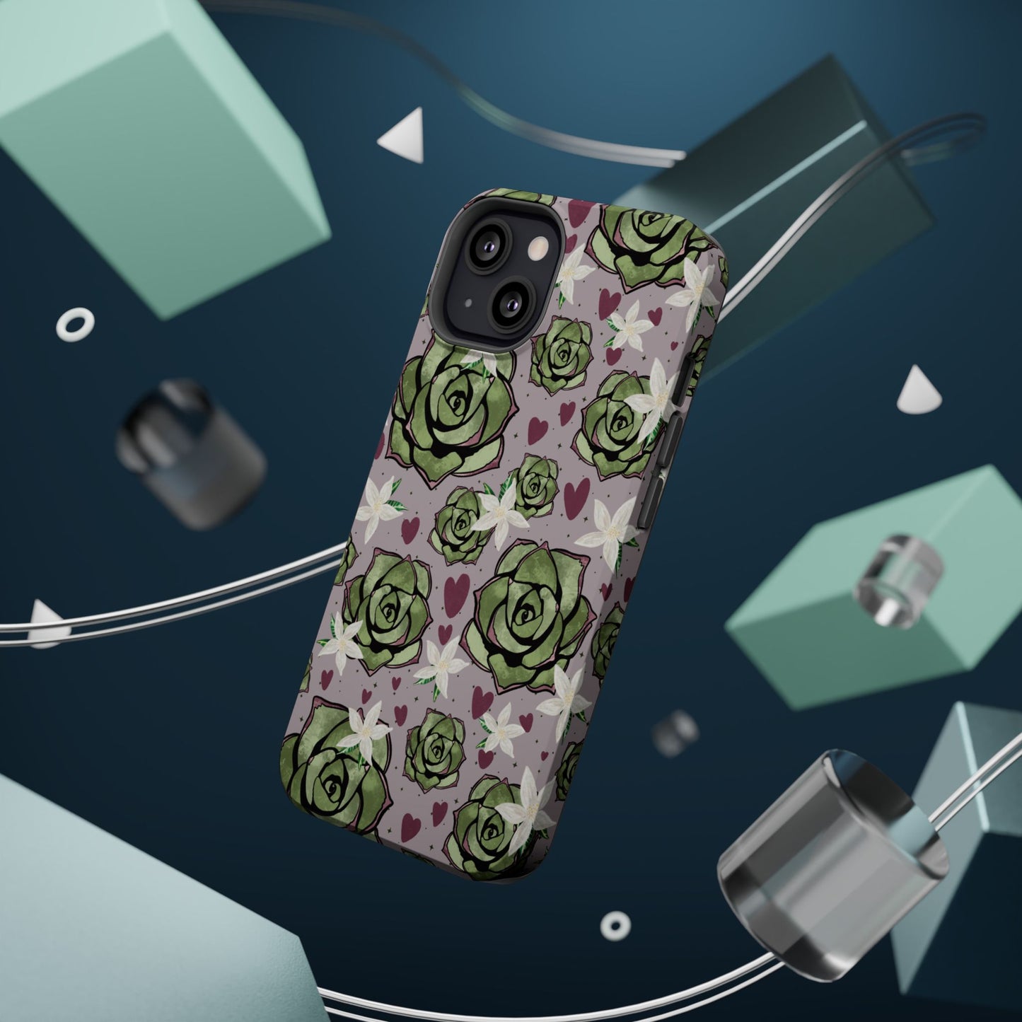 Floral Succulent Magnetic Phone Case