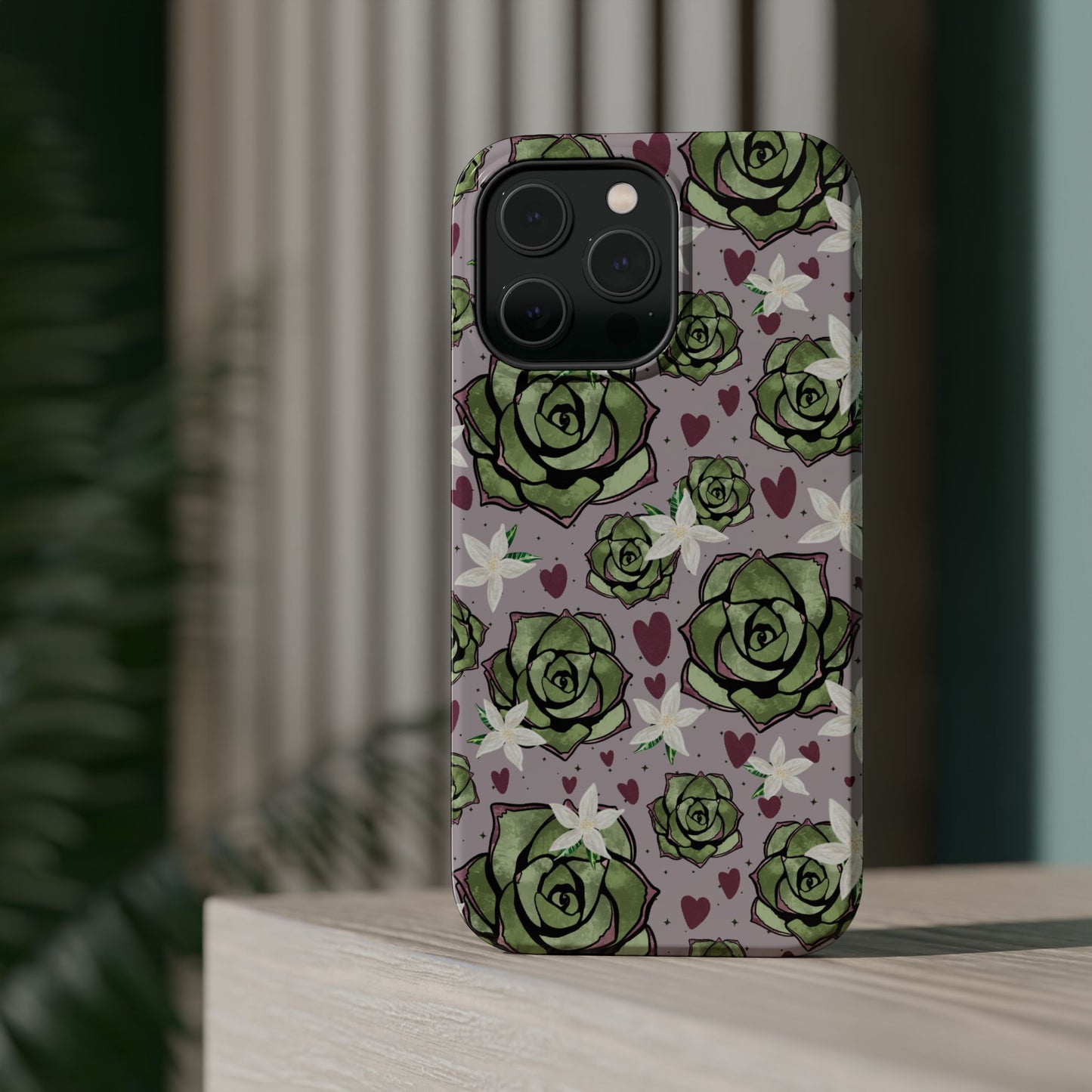 Floral Succulent Magnetic Phone Case