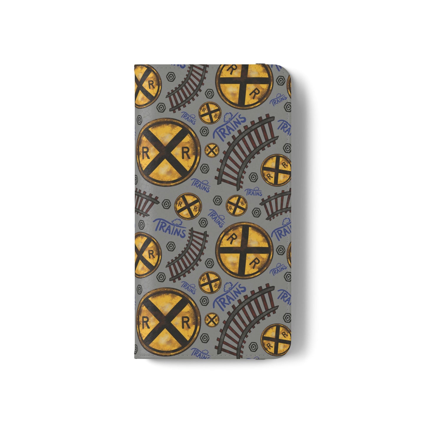 Railroad Sign Flip Wallet Phone Case