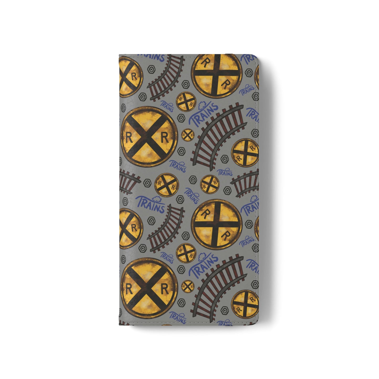 Railroad Sign Flip Wallet Phone Case
