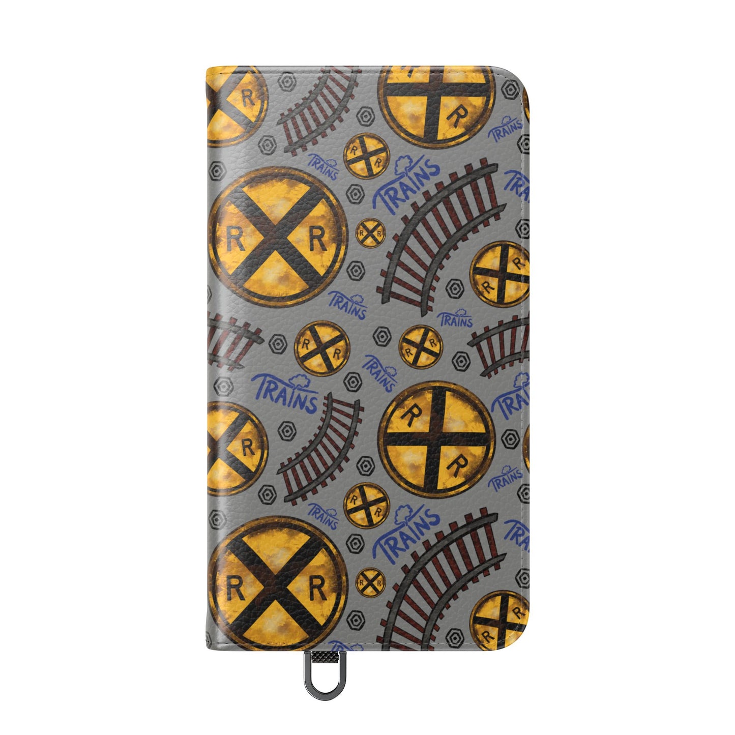 Railroad Sign Flip Wallet Phone Case