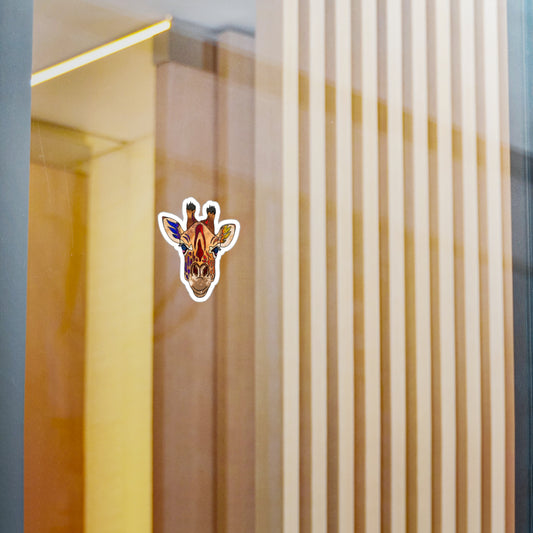 Rainbow Giraffe Kiss-Cut Vinyl Decals