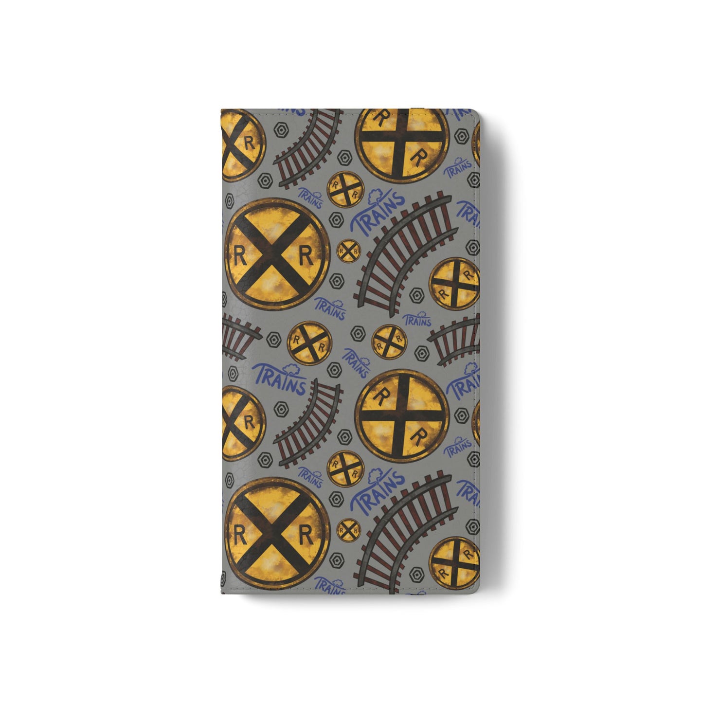 Railroad Sign Flip Wallet Phone Case
