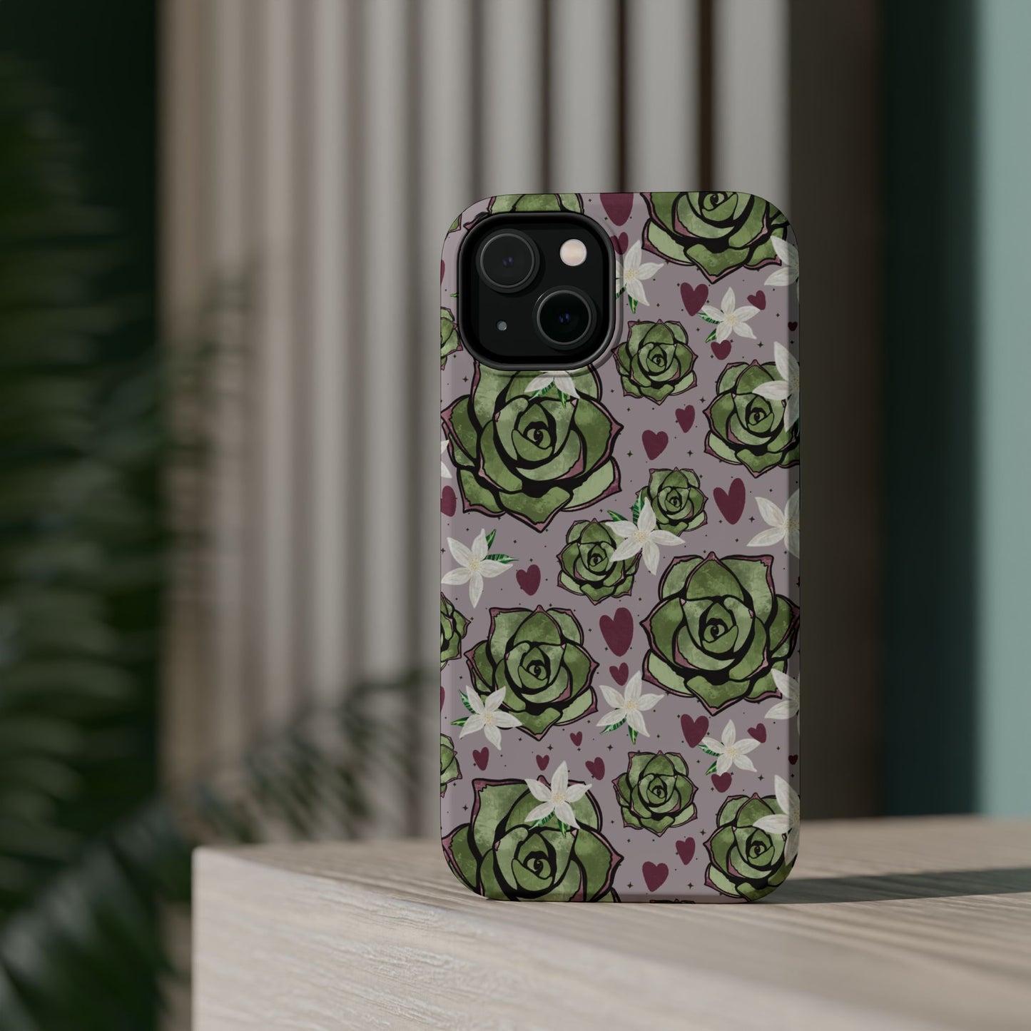 Floral Succulent Magnetic Phone Case