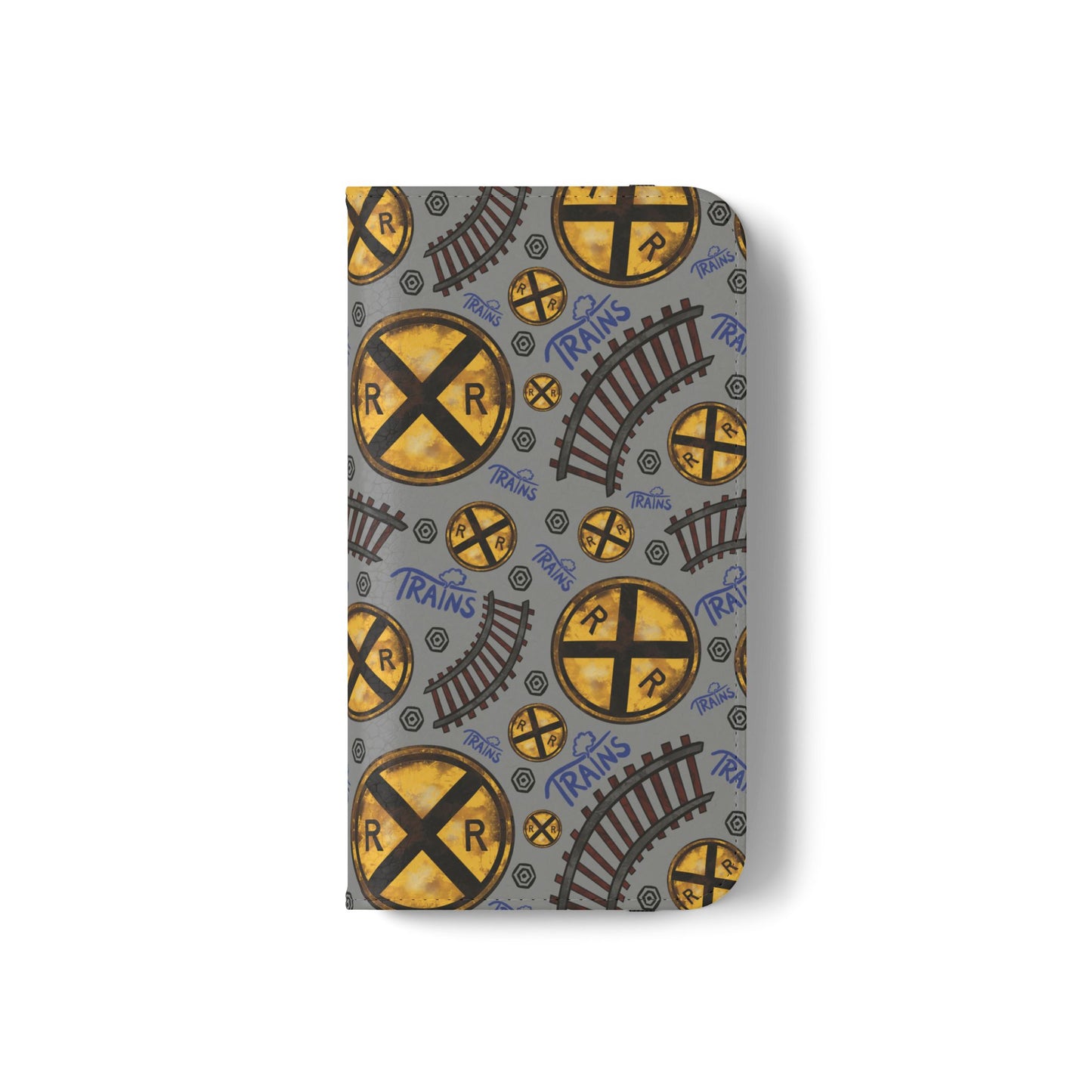 Railroad Sign Flip Wallet Phone Case