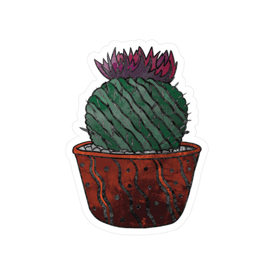 Cactus Vinyl Decal Stickers, Plant Lover Decor, Aesthetic Home & Office, Fun Gifts for Gardeners, Greenery Wall Art