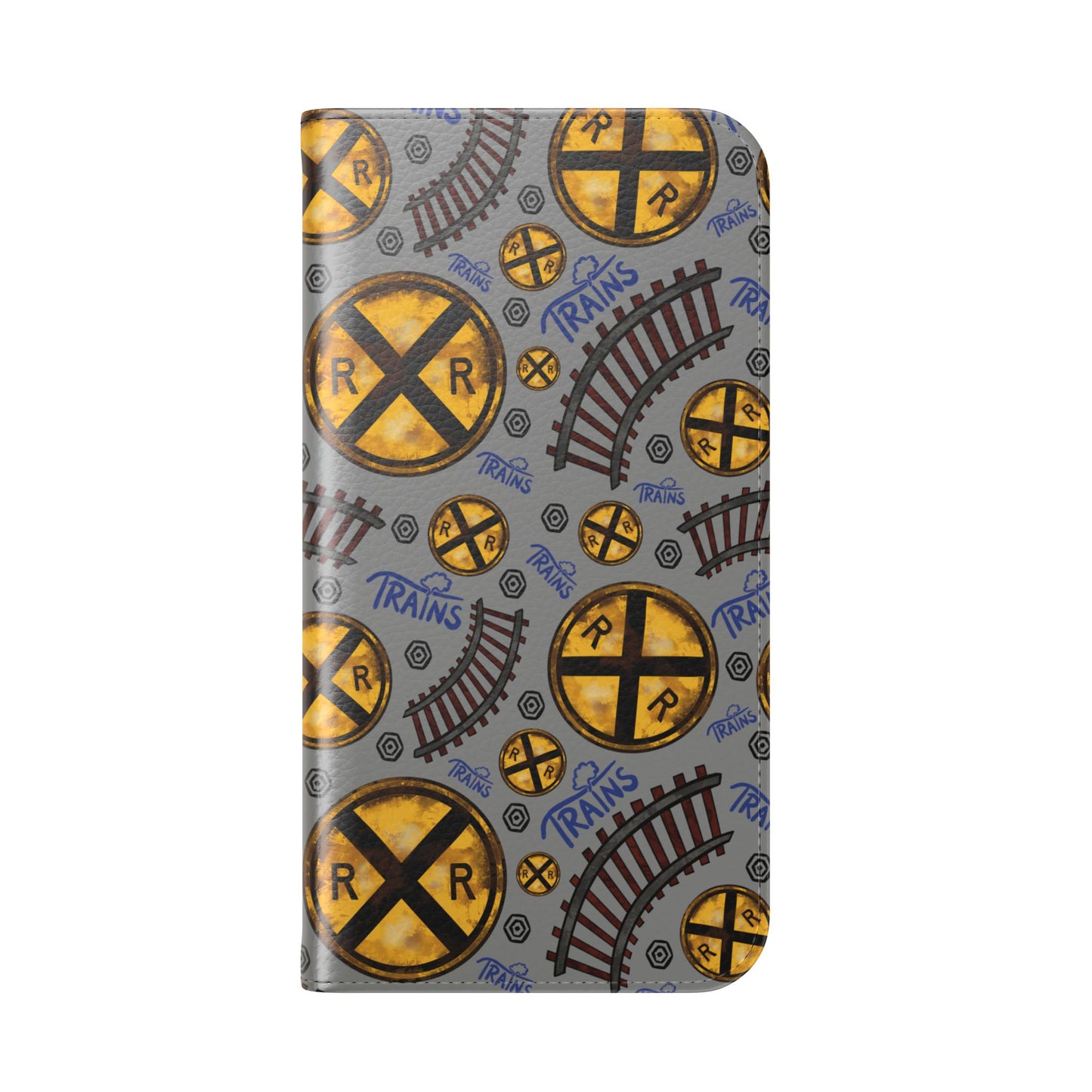 Railroad Sign Flip Wallet Phone Case