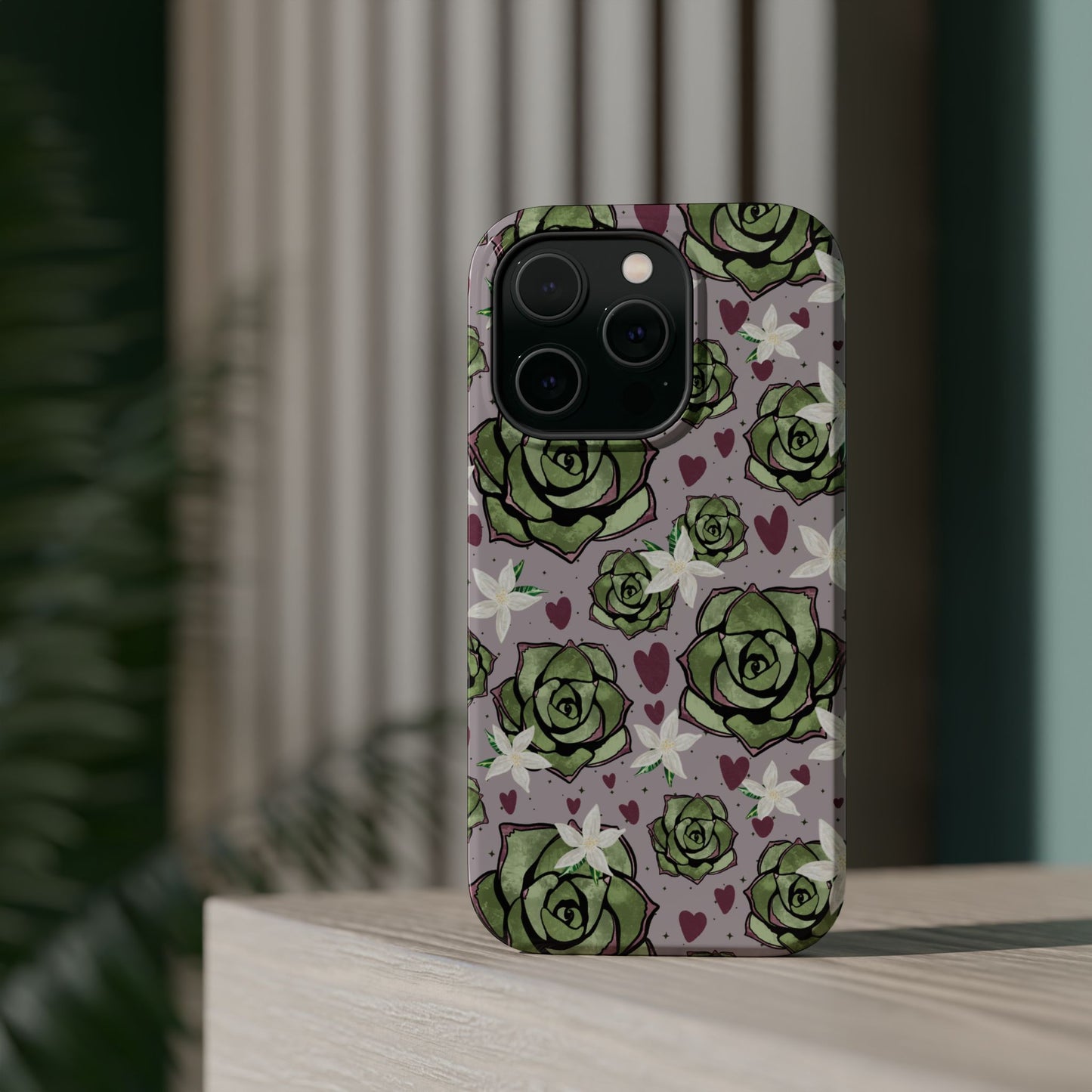 Floral Succulent Magnetic Phone Case