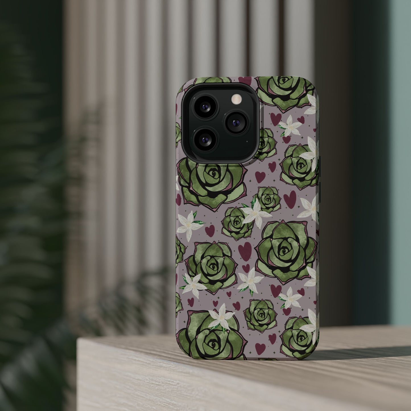 Floral Succulent Magnetic Phone Case