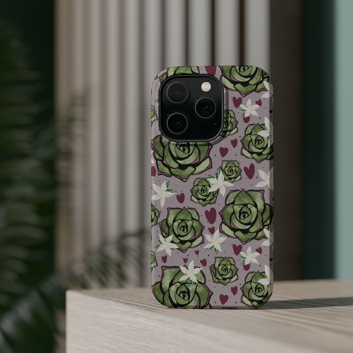 Floral Succulent Magnetic Phone Case