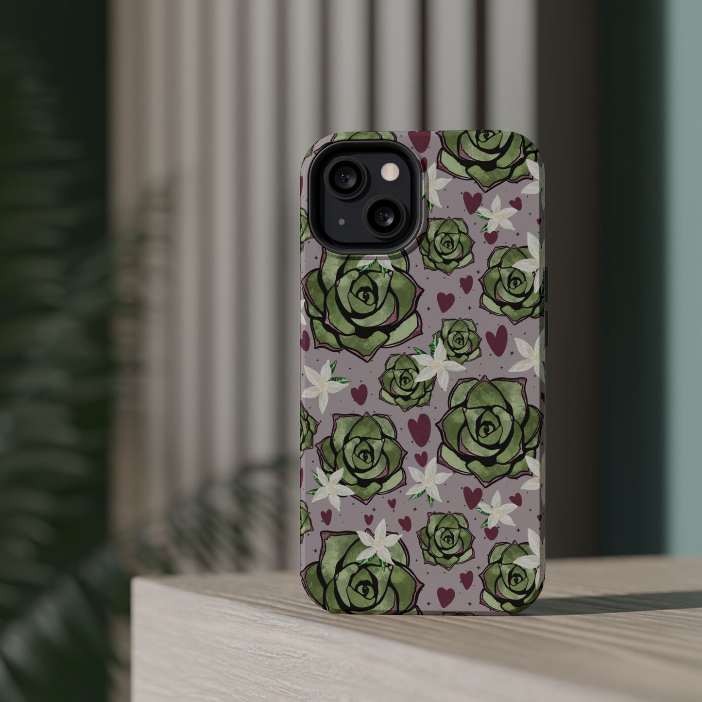 Floral Succulent Magnetic Phone Case