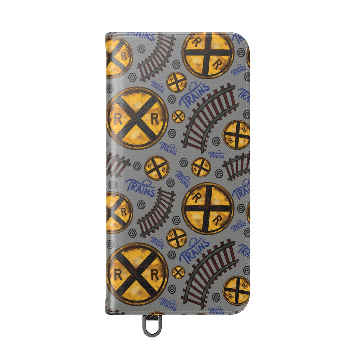 Railroad Sign Flip Wallet Phone Case