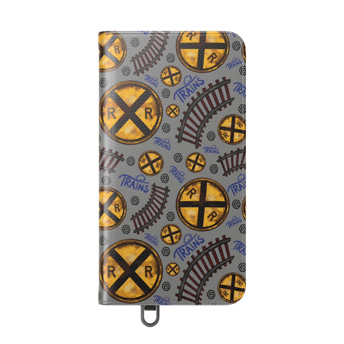 Railroad Sign Flip Wallet Phone Case