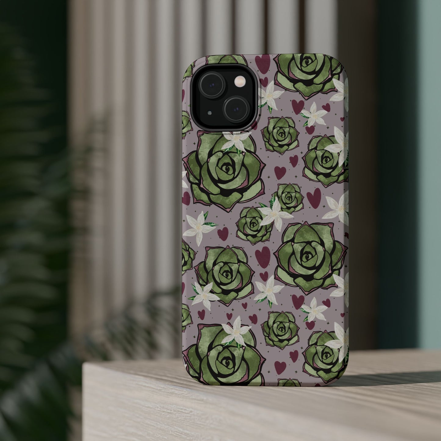 Floral Succulent Magnetic Phone Case