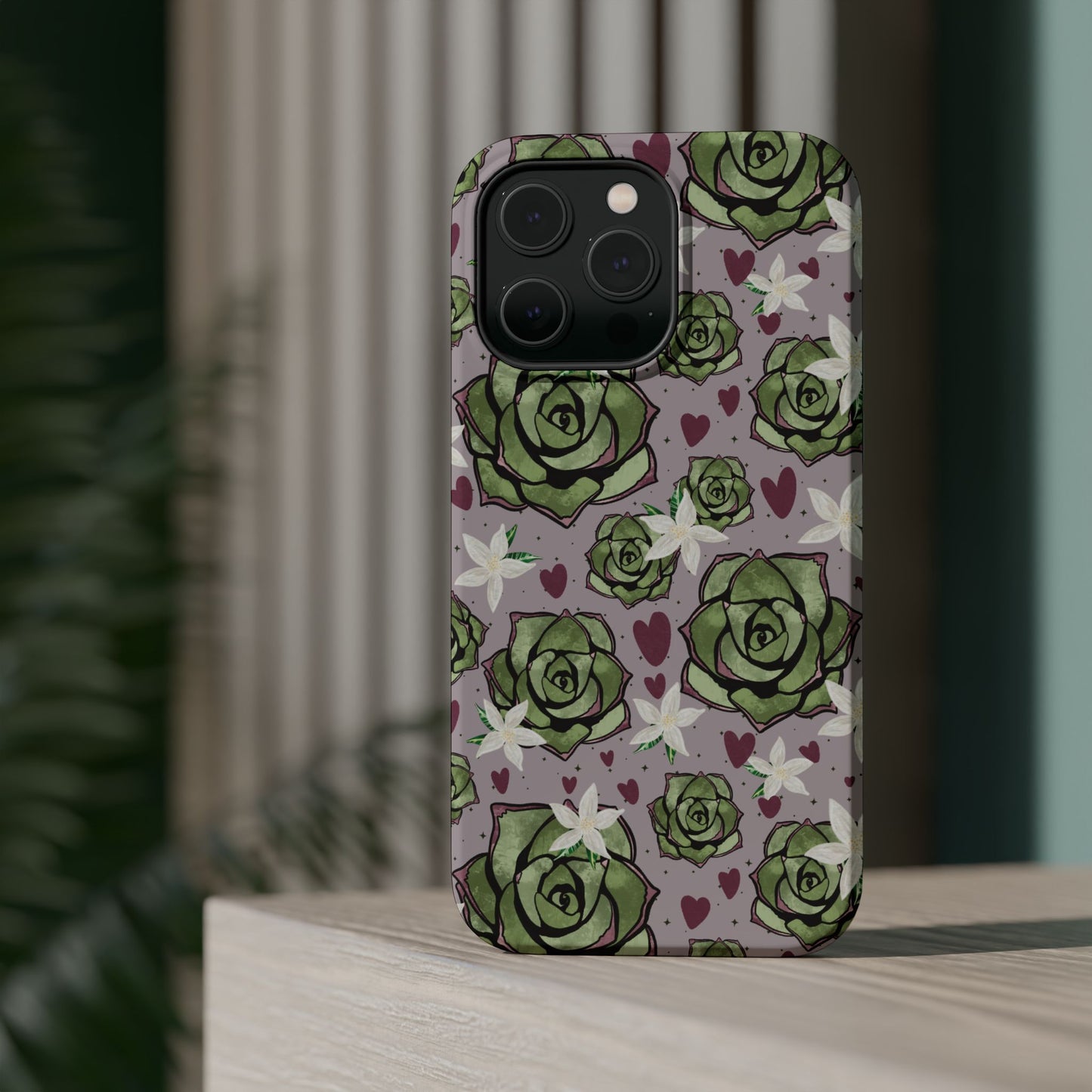 Floral Succulent Magnetic Phone Case