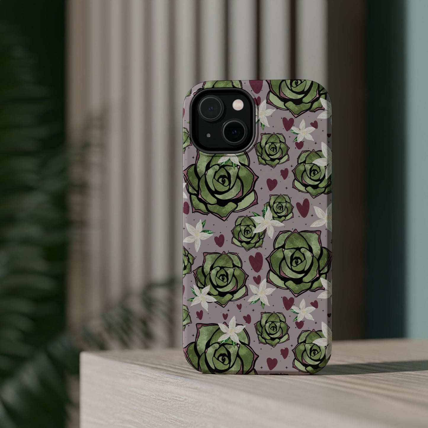 Floral Succulent Magnetic Phone Case