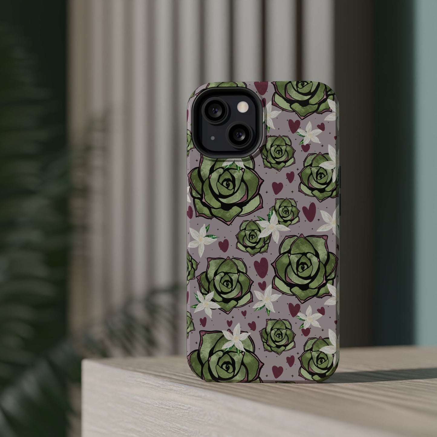 Floral Succulent Magnetic Phone Case