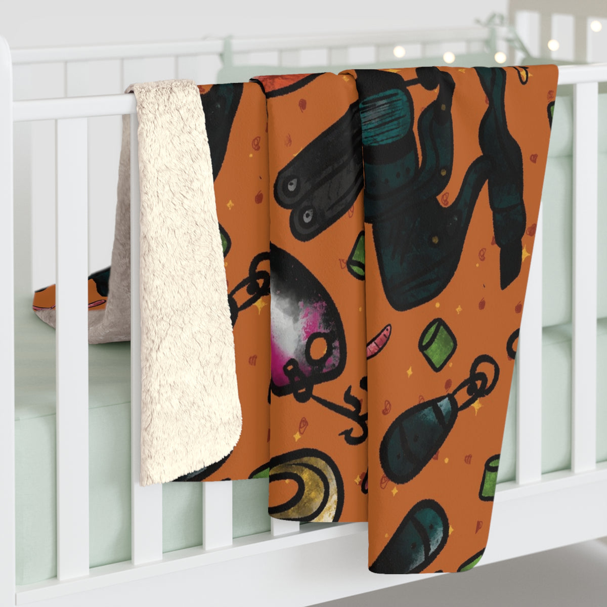 Fishing Sherpa Fleece Blanket