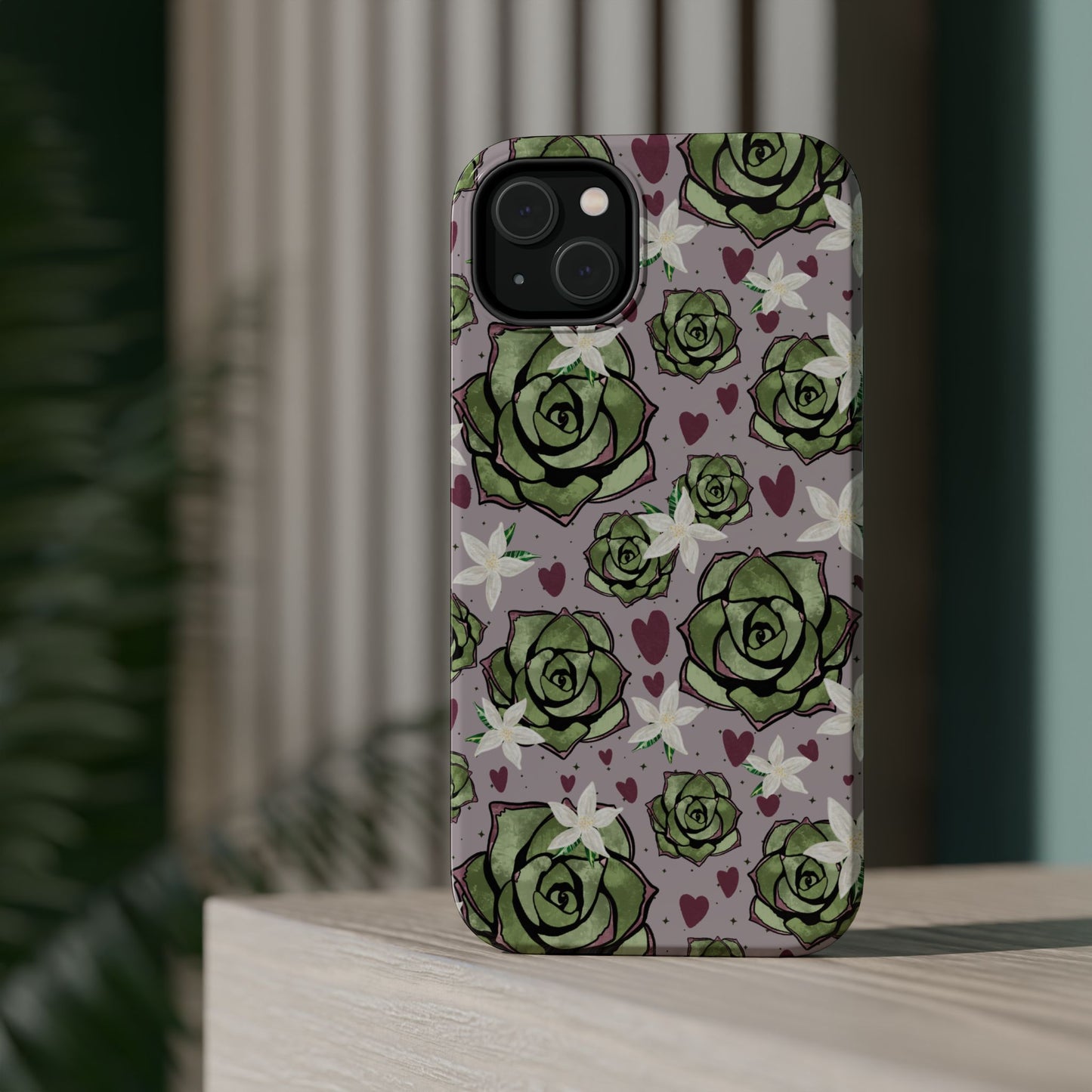 Floral Succulent Magnetic Phone Case